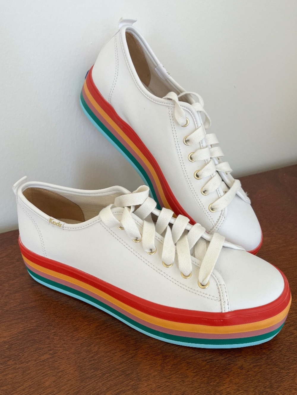 Keds Women's Triple Up Rainbow Foxing Platform Sneakers